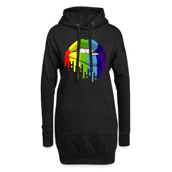 Rainbow Regenbogen Pride Homosexual Kleidung Mann - Hoodie-Kleid - Schwarz - Vorne