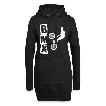 BMX Rennrad Radfahrer Trick - Hoodie-Kleid - Schwarz - Vorne