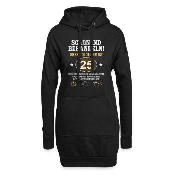 Schonend Behandeln Oldtimer Ist 25 Jahre 25. - Hoodie-Kleid - Schwarz - Vorne
