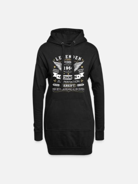 Legenden 1964 Geboren Geschenk Jahrgang 1964 - Hoodie-Kleid - Schwarz