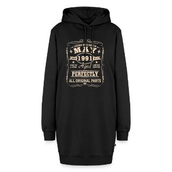 Millésime Mai 1991 Anniversaire - Sweat-shirt à capuche long Femme - noir - Devant