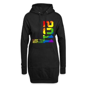 LGBTQ 2011 REGENBOGEN QUEER 14. GEBURTSTAG PRIDE - Hoodie-Kleid - Schwarz - Vorne