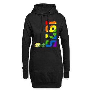 LGBTQ 1975 ARC-EN-CIEL QUEER 50E ANNIVERSAIRE PRIDE - Sweat-shirt à capuche long Femme - noir - Devant