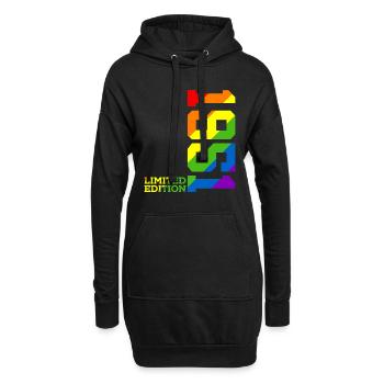 LGBTQ 1951 REGENBOGEN QUEER 75. GEBURTSTAG PRIDE - Hoodie-Kleid - Schwarz - Vorne