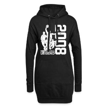 LÉGENDE DU BASKET 2008 18E ANNIVERSAIRE - Sweat-shirt à capuche long Femme - noir - Devant