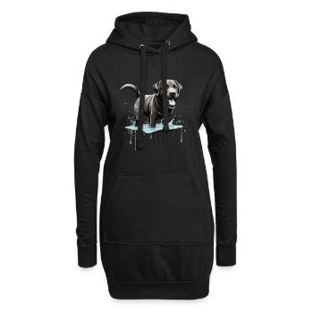 MIGNON LABRADOR NOIR - Sweat-shirt à capuche long Femme - noir - Devant