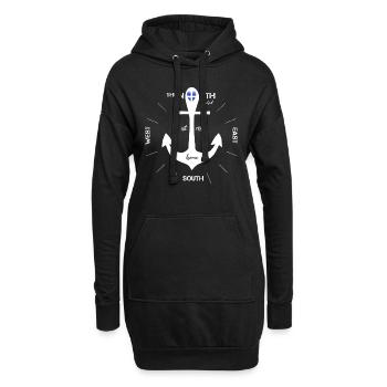Ancré Finlande Helsinki - Sweat-shirt à capuche long Femme - noir - Devant
