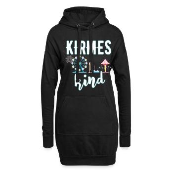 Kirmeskind Jahrmarkt Rummel Volksfest Schausteller - Hoodie-Kleid - Schwarz - Vorne