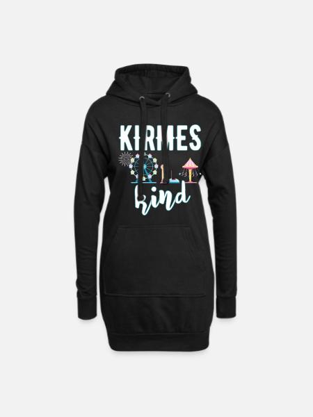 Kirmeskind Jahrmarkt Rummel Volksfest Schausteller - Hoodie-Kleid - Schwarz