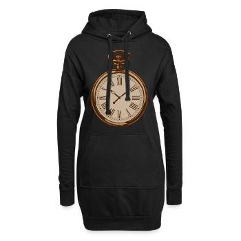 Montre Vintage Antique - Sweat-shirt à capuche long Femme - noir - Devant