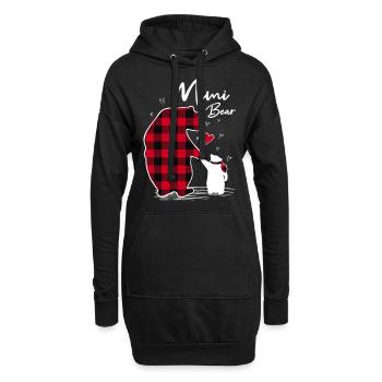 Mimi Bear - Hoodie-Kleid - Schwarz - Vorne