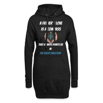 L’amour du Père est une boussole - Sweat-shirt à capuche long Femme - noir - Devant