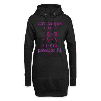 Attrape moi si tu peux rugby feminin cadeau - Sweat-shirt à capuche long Femme - noir - Devant