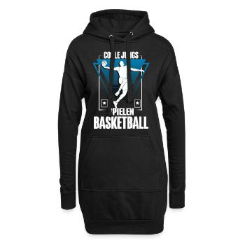 Coole Jungs Spielen Basketball - Hoodie-Kleid - Schwarz - Vorne