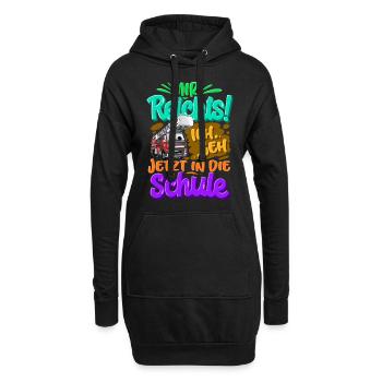 Einschulung Feuerwehr - Hoodie-Kleid - Schwarz - Vorne
