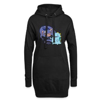 derpy Dragons - Hoodie-Kleid - Schwarz - Vorne