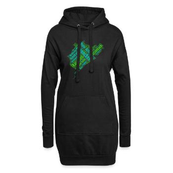 Nordschleife Design Motorsport - Hoodie-Kleid - Schwarz - Vorne