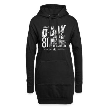 D Day at Omaha Beach 80th 2024 - Sweat-shirt à capuche long Femme - noir - Devant