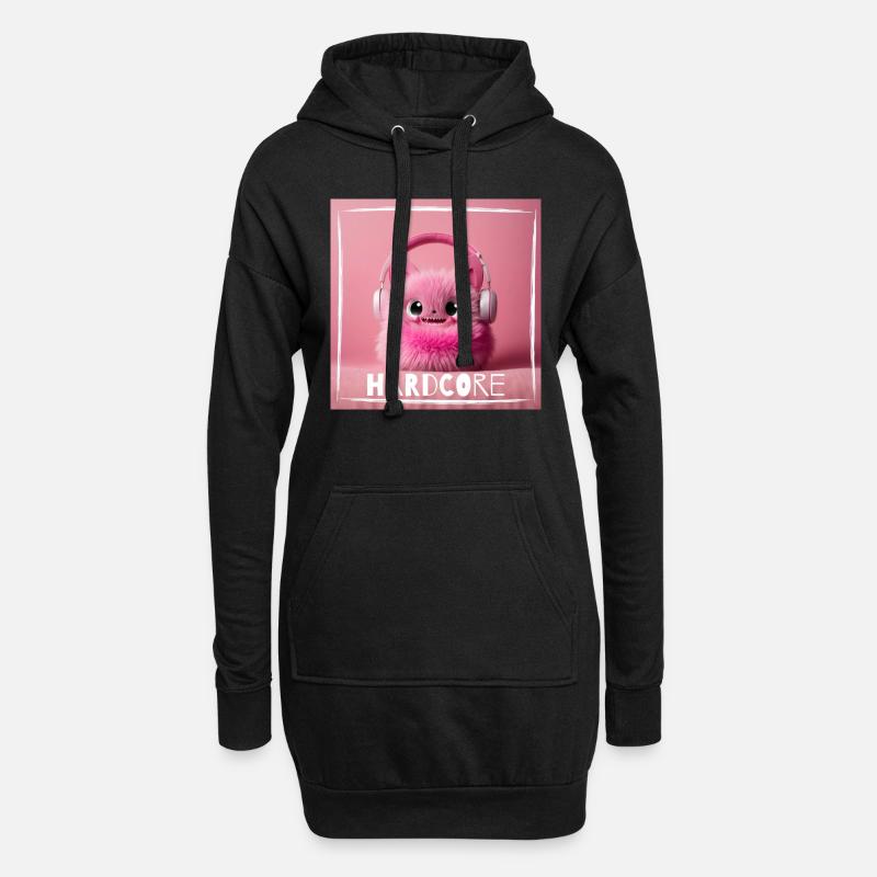 har d core - Hoodie-Kleid - Schwarz