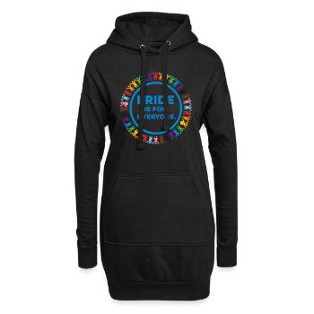 Stolz ist für alle da - Hoodie-Kleid - Schwarz - Vorne