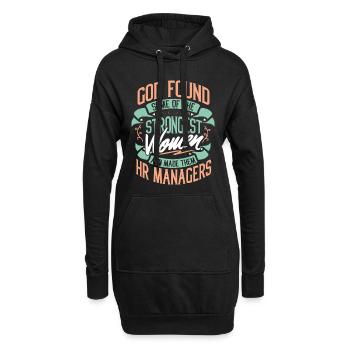 Starke Frau HR Manager Beruf Geschenkidee - Hoodie-Kleid - Schwarz - Vorne