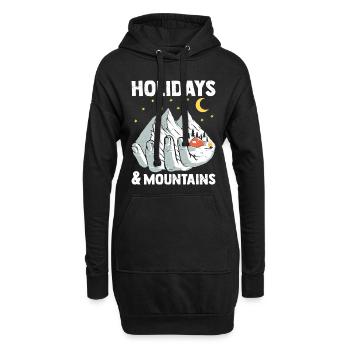 Urlaub Und Berge Natur Camping Liebhaber Stolz - Hoodie-Kleid - Schwarz - Vorne