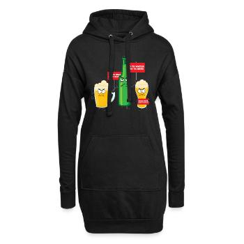Save Water Drink Beer - Hoodie-Kleid - Schwarz - Vorne