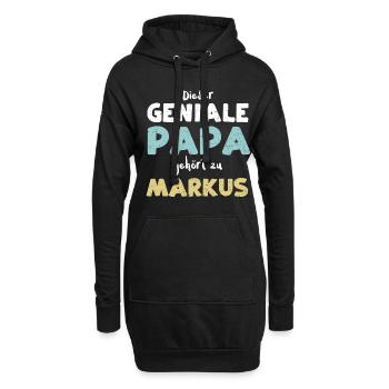 Dieser Geniale Papa Gehört Zu Ma... - Hoodie-Kleid - Schwarz - Vorne