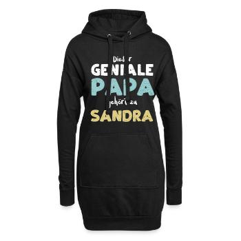 Dieser Geniale Papa Gehört Zu Sa... - Hoodie-Kleid - Schwarz - Vorne