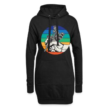 Vintage Tattoo Stift Tattoo Künstler - Hoodie-Kleid - Schwarz - Vorne