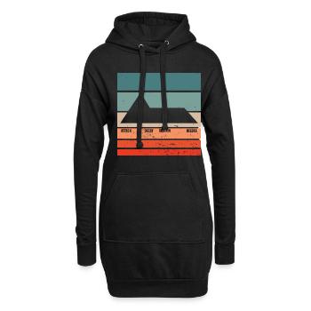 ADSR Modular Techno Festival Nerd Synthesizer - Hoodie-Kleid - Schwarz - Vorne