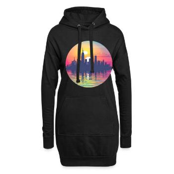 Herne Skyline - Hoodie-Kleid - Schwarz - Vorne
