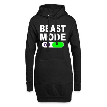BEAST MODE ON - Hoodie Dress - black - Front