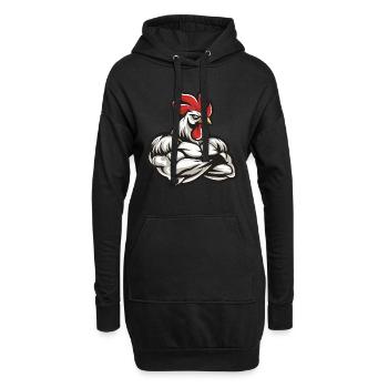 Musculation Muscles - Sweat-shirt à capuche long Femme - noir - Devant