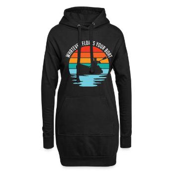 Whatever Floats Your Boat Kayaking Rowing Paddle R - Hoodie-Kleid - Schwarz - Vorne