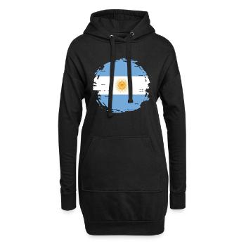 Drapeau de l’Argentine Amérique du Sud Drapeau de l’Argentine - Sweat-shirt à capuche long Femme - noir - Devant