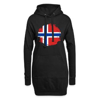 Drapeau de la Norvège Scandinavie Drapeau norvégien - Sweat-shirt à capuche long Femme - noir - Devant
