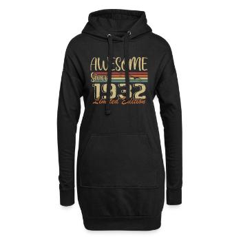 Legenden wurden 1932 geboren Jahrgang 1932 - Hoodie-Kleid - Schwarz - Vorne