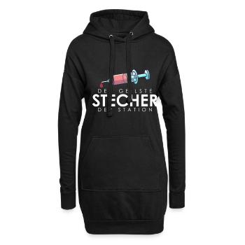 Der geilste Stecher, pflegekraft pflege geschenk - Hoodie-Kleid - Schwarz - Vorne