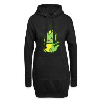 RAWR, cute dinosaur, gift idea and t-shirt - Hoodie Dress - black - Front