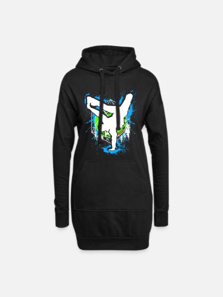 Breakdance - Breakdancer - Breakdancing - BBoy - Sweat-shirt à capuche long Femme - noir