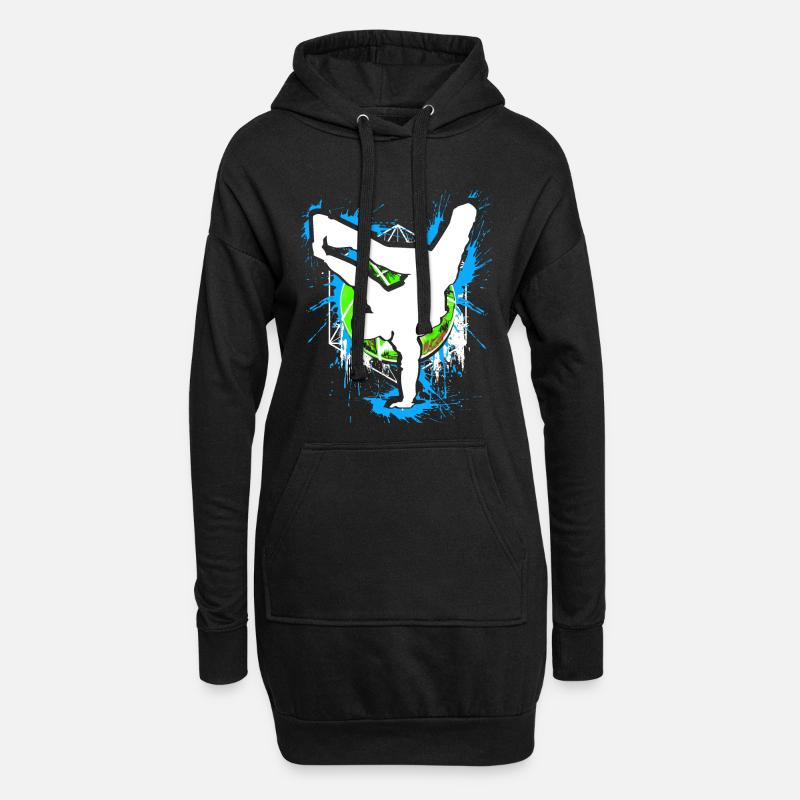 Breakdance - Breakdancer - Breakdancing - BBoy - Hoodie-Kleid - Schwarz