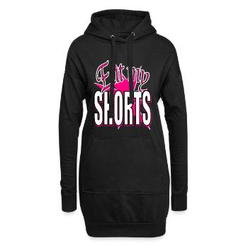 Eat My Shorts - Star in Pink - Sweat-shirt à capuche long Femme - noir - Devant