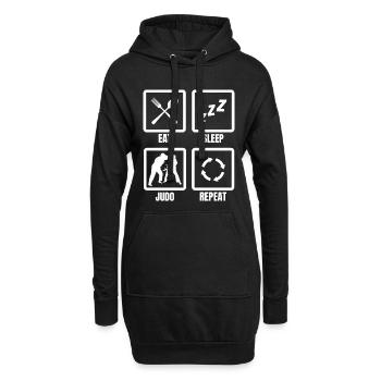 Judoka Terminplan - Hoodie-Kleid - Schwarz - Vorne
