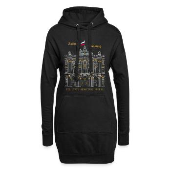 Sankt Petersburg, Eremitage, Zeichnung Russland - Hoodie-Kleid - Schwarz - Vorne