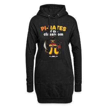 Pi-rates de l’enseignant de mathématiques en classe - Sweat-shirt à capuche long Femme - noir - Devant