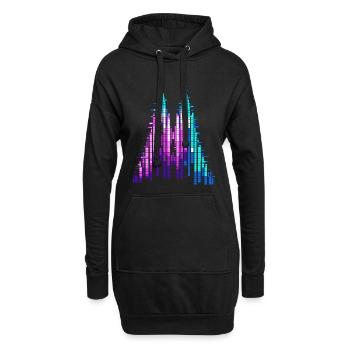 Confettis au cœur du Carnaval de Cologne - Sweat-shirt à capuche long Femme - noir - Devant