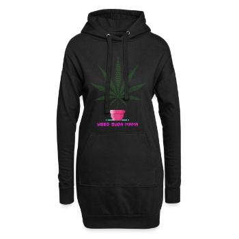 Weed Suga Mama - Hoodie-Kleid - Schwarz - Vorne