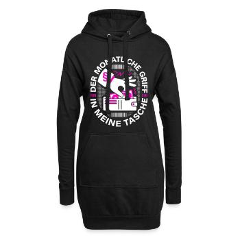 Der Monatliche Griff In Meine Tasche - Hoodie-Kleid - Schwarz - Vorne