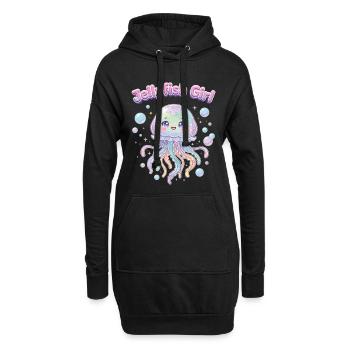 Esthétique de la fille méduse Kawaii pastel - Sweat-shirt à capuche long Femme - noir - Devant